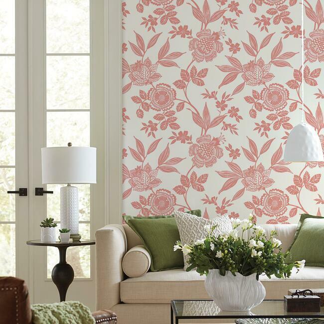 Wood Cut Jacobean | Classic Floral Wallpaper