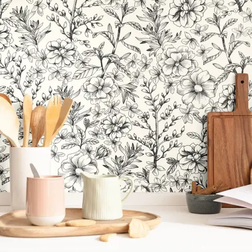 Jardin de Beauregard | Floral Print Wallpaper