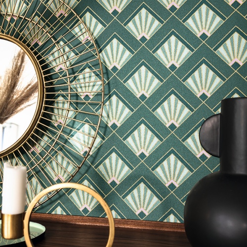 Effervescence | Art Deco Diamond Wallpaper