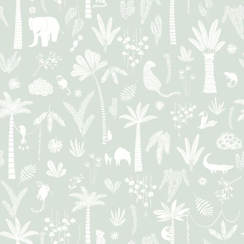 Poetic Jungle | Tropical Motifs Wallpaper