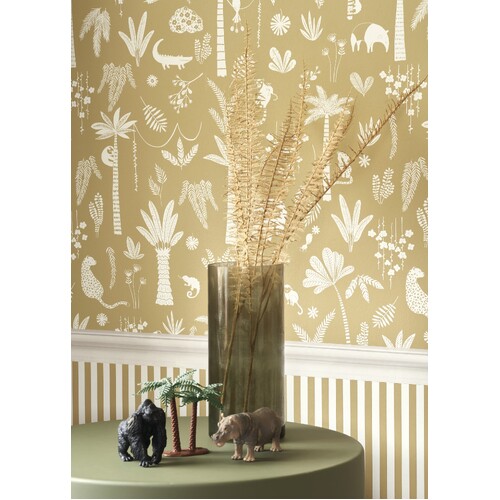 Poetic Jungle | Tropical Motifs Wallpaper