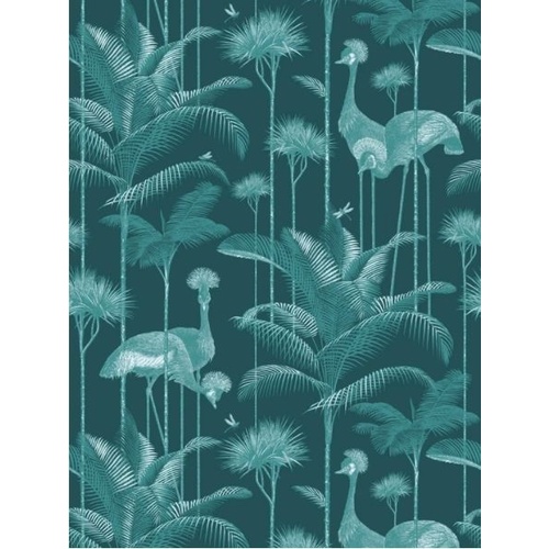 Crane Fonda | Bird and Palm Wallpaper