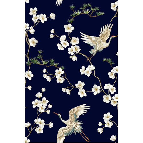 Swithins | Flower & Crane Wallpaper