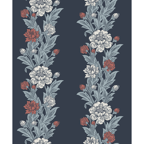 Blooming Stripe | Floral Columns Wallpaper