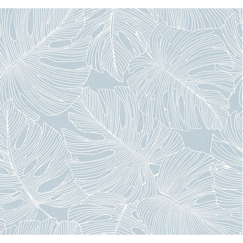 Tarra | Tropical Leaf Outline Wallpaper