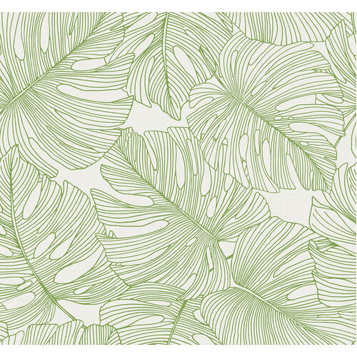 Tarra | Tropical Leaf Outline Wallpaper