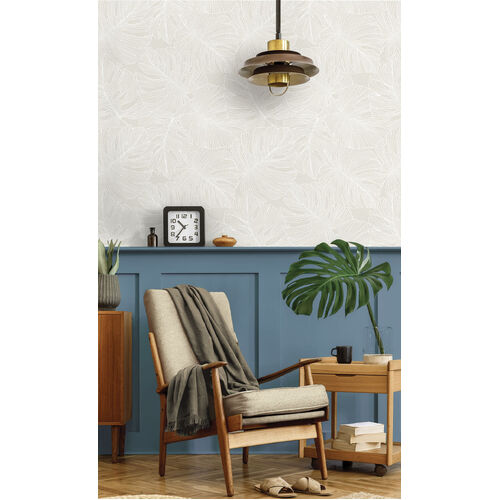 Tarra | Tropical Leaf Outline Wallpaper