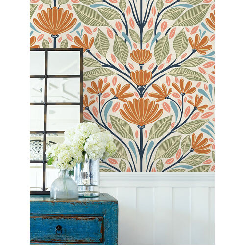 Carmela | Traditional Mirrored Floral Wallpaper