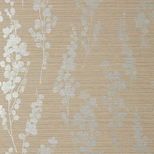 Spring Blooms | Faux Grasscloth Foliage Wallpaper