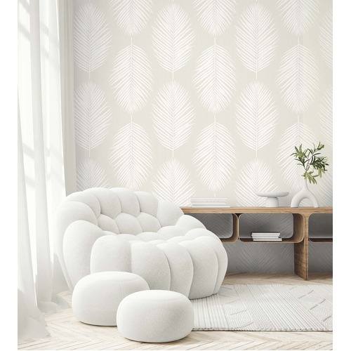 Port Lions | Embossed Leaf Wallpaper